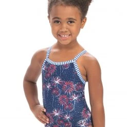 Suits Little Dolfin Fireworks One Piece