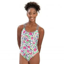 Dolfin Uglies Tutti-Fruitti Double Strap Open Keyhole Back Suits