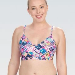 Suits Dolfin Uglies Revibe Geo Remix Strappy Two Piece Top