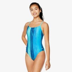 Speedo Printed Relay Back Suits