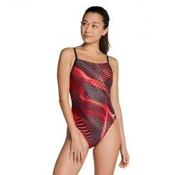 Swim Shop Speedo Powerflex Eco Coded Riff Red Flyback