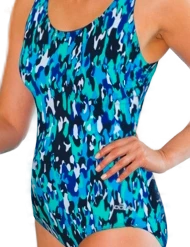 Dolfin Aquashape Camo Chick Blue Moderate Scoop Back Suits