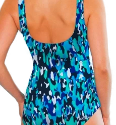 Dolfin Aquashape Camo Chick Blue Moderate Scoop Back Suits
