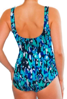 Dolfin Aquashape Camo Chick Blue Moderate Scoop Back Suits