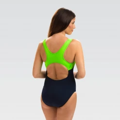Dolfin Aquashape Colorblock Navy/Lime Moderate Lap Suit