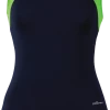 Dolfin Aquashape Colorblock Navy/Lime Moderate Lap Suit