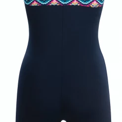 Suits Dolfin Aquashape Feathers Racerback Zip-Front Aquatard