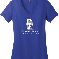 Promotions Now Downs Farm 22 - Ladies V-Neck Tee