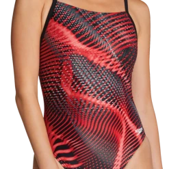 Swim Shop Speedo Powerflex Eco Coded Riff Red Flyback