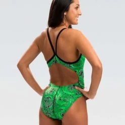 Dolfin XtraSleek Hurricane Green V-2 Back Swim Shop