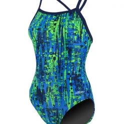 Swim Shop Dolfin Reliance Jolt Blue/Green V2 Back