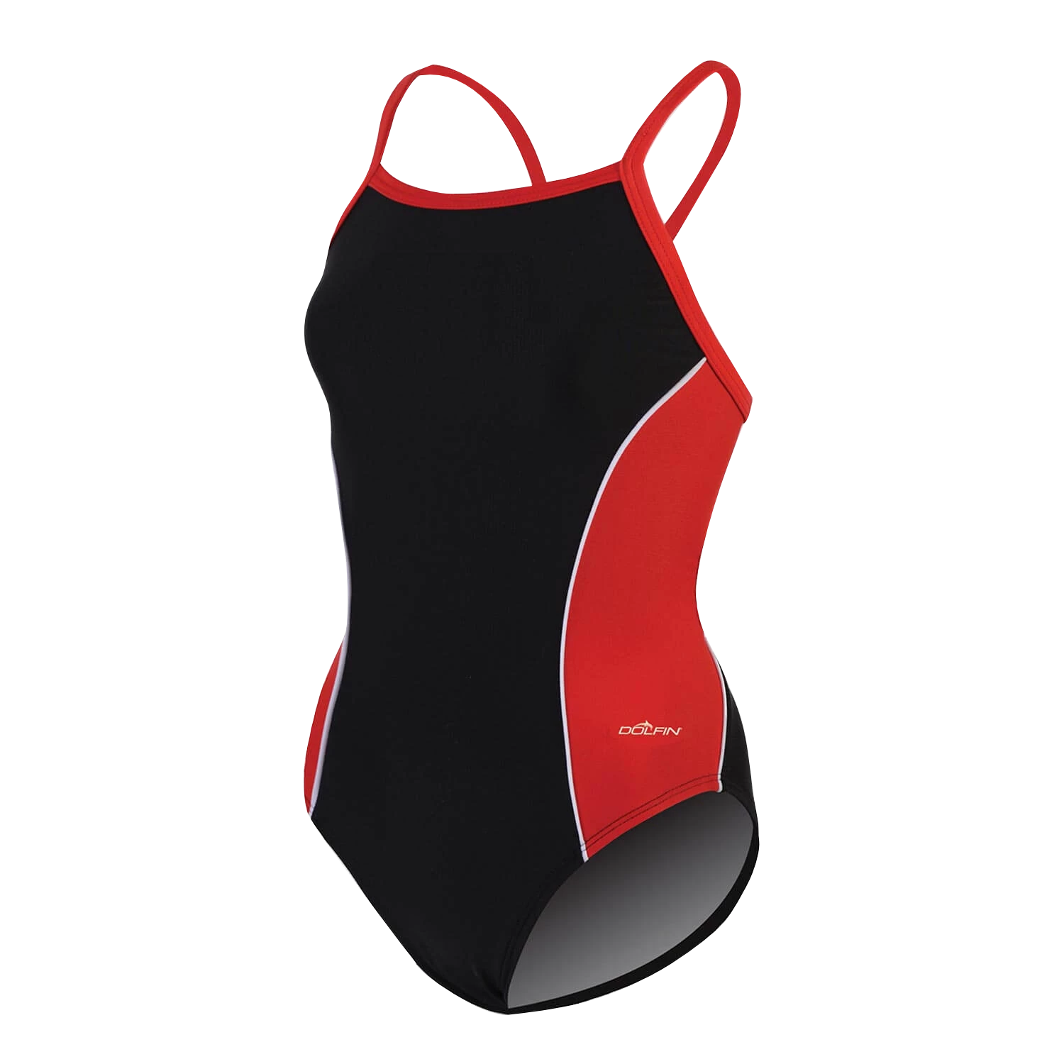 Swim Shop Dolfin XtraSleek Team Panel Black/Red/White V-2 Back