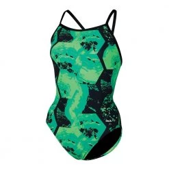 Swim Shop Dolfin Graphlite Rogue Green V Back