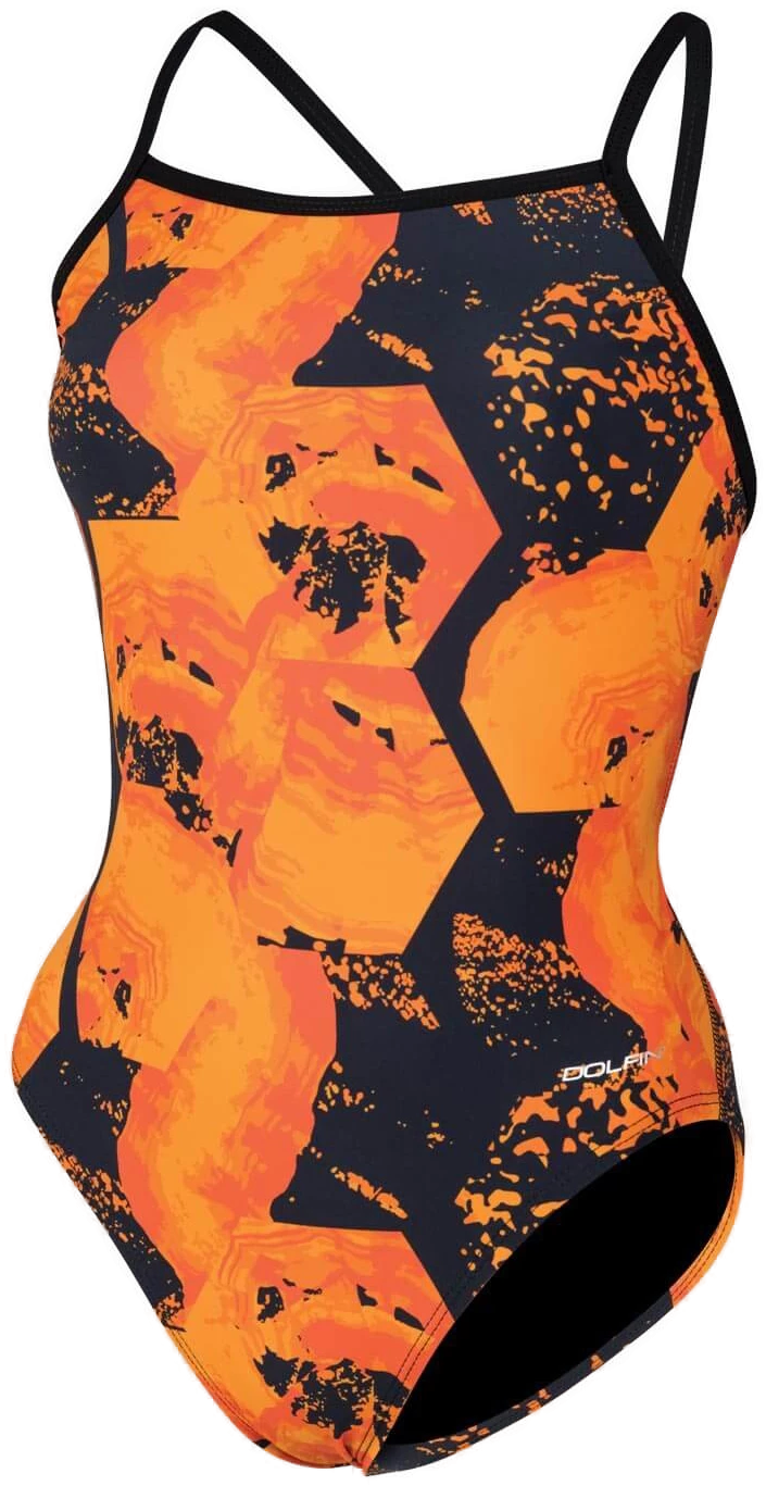 Swim Shop Dolfin Graphlite Rogue Orange V Back