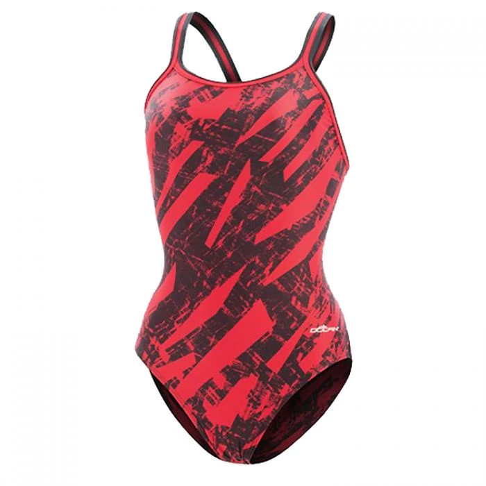Swim Shop Dolfin XtraSleek Sliver Red DBX Back