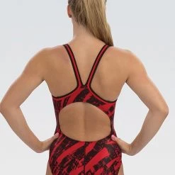 Swim Shop Dolfin XtraSleek Sliver Red DBX Back