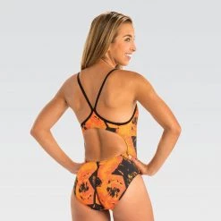 Swim Shop Dolfin Graphlite Rogue Orange V Back